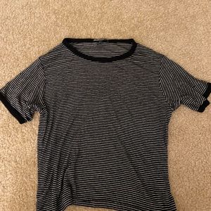 Brandy Melville Black Striped T shirt